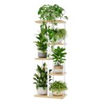 Bamworld 5 Tier Corner Shelf Tall Plant Stand for Multiple Indoor Plants – Sold by Bamworld FBA