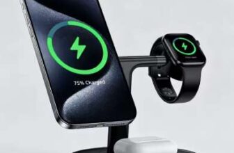 Baseus 3 in 1 20W Magnetic Wireless Charger Stand For iPhone 17 16 15 Pro Airpods Apple Watch (with code) BASEUS Official Store