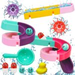 Bath Toys, 24 PCS Kids Bath DIY Track Balls Game Shower Slideway Toys