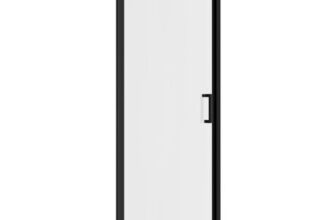 Bathstore Atlantis Black Frameless Pivot Door 800mm