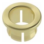 Bathstore Brushed Brass Plastic round Overflow Ring