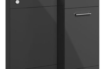 Bathstore Panama Single Door Anthracite Right Hand Basin and WC Unit 900mm