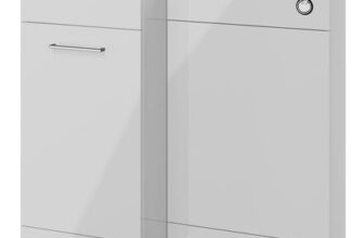 Bathstore Panama Single Door Grey Gloss Left Hand Basin and WC Unit 900mm