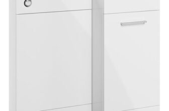 Bathstore Panama Single Door White Gloss Right Hand Basin and WC Unit 900mm