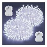 Battery-Operated Fairy Lights, 2-Pack, 5m, 50 LED, Timer, Waterproof