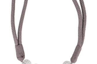 Beads and Diamante Tieback – Slate
