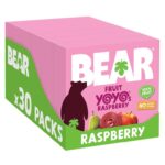 Bear Raspberry Yoyos – Dried Fruit Rolls – 20g (30 Packs) / Max S&S £9.59