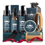 Beard Grooming Kit for Men, 10-in-1 Gifts for Men Care Beard Oil & Shampoo