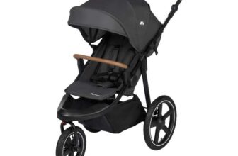 Bebeconfort Cloudy, All-Terrain Pushchair, 0 4 Years (max. 22kg), Reclining Baby Stroller, Fast Folding, 3 Large Air Wheels, Adjustable