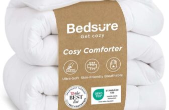 Bedsure Coverless Duvet Single Size – All Season, 135x200cm, White with checkout discount – Sold by Bedsure EU / FBA