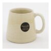 Beige Ribbed Stoneware Mug 9x10cm