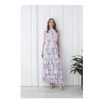 Belissh Womens Floral Tiered Maxi Dress