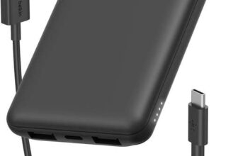 Belkin 10000mAh Portable Power Bank, USB-C Charger With 1 USB-C Port & 2 USB-A Ports, Battery Pack For Up To 15W Charging – Black