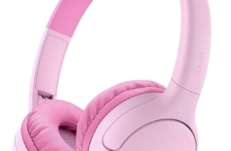Belkin SoundForm Mini 2 On-Ear Wireless Headphones for Kids – Pink