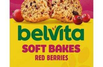 Belvita 5 x 50g Soft Bakes Multipack – Chic chip/red berries/ blueberry – Nectar Price