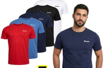 Bench 5 Pack Noah Pure Cotton Mens T-shirts W/Code