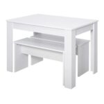 Bench Dining Set – White