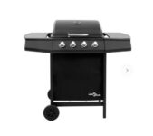 Berkfield Home Gas BBQ Grill with 4 Burners Black