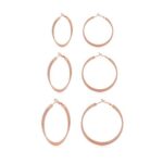 Bewenda 3 Pairs 925 Silver Large Hoop Earrings