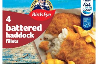 Birds Eye 4 MSC Battered Haddock Fish Fillets 400g (3 For £12)