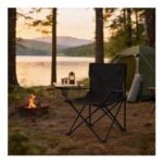 Black OHS Foldable Camping Chair for Adults