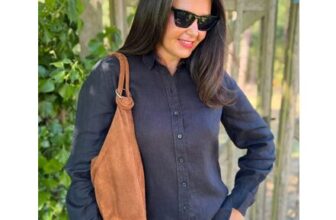 Black Wren Slim Fit Linen Designer Shirt