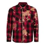 Bleach It Out Flanel Shirt Red-Black by Rock Rebel by EMP