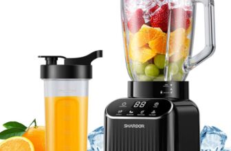 Blender for Kitchen, 1400W Peak Power Smoothie Blender with 1.5L Glass Jug and 700ml Travel Cup – Sold by KIDISLE-XG / FBA
