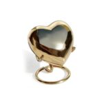 Blessed Small Polished Gold Heart Keepsake Cremation Urn