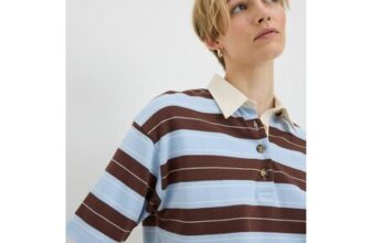 Blue & Brown Stripe Rugby Shirt