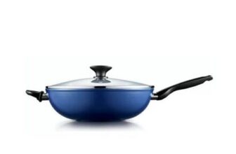 Blue Diamond 32 Cm Wok with Lid Ceramic Non-Stick Stir-Fry Pan