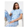 Blue Seashell Print Pyjama Set