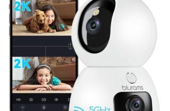Blurams Indoor Camera, 2K Dual-Lens Pet Camera,