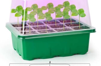 Bonviee 5 Packs Seed Starter Trays with Adjustable Vents, 12 Full Spectrum led Grow lamp Beads, SB KEIMI DIRECT / FBA