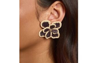 Boohoo Statement Raffia Flower Earrings