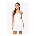Boohoo Tailored Wrap Bandeau Mini Dress