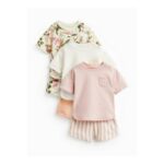 Botanical Prints Tee & Shorts Sets 3 Pack