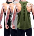 Boyzn Mens 1 or 3 Pack Y-Back Workout Tank Tops, Dry-Fit Athletic Muscle Sports Tank Top, Summer Breathable Mesh Vest Top for Men, Gym Fitness Bodybuilding Sleeveless T-Shirts for Training Running