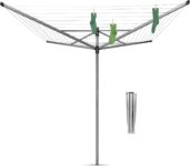 Brabantia Lift-O-Matic Clothes Line, Metallic Grey, 60m