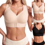 Bras For Women Posture Support Corrector Bra Wide Strap Wireless Bra
