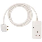 Brennenstuhl 5m Extension Cable, Rubberised 13A BS Socket, Fuse Button Reset Function – White