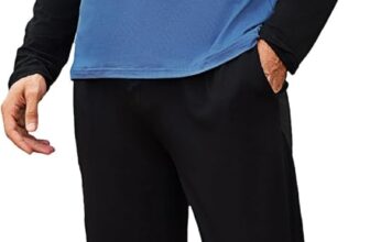 Bresdk Mens Pyjamas Set Long Sleeve Pjs Sets with Drawstring Pockets S-3XL Soft cotton mens long pyjama set for cosy winter nights