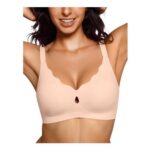 Bresdk Wireless Seamless Jelly Bralette Full-Coverage XXL