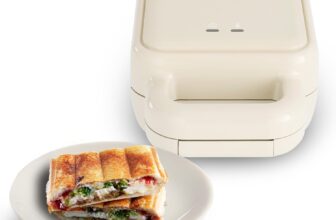 Breville Solo SnackMaster Mini Toastie Maker & Snack Maker for PancakesOmelettesToasted Sandwiches & More Wipe CleanNon Stick Plates Cream VST103