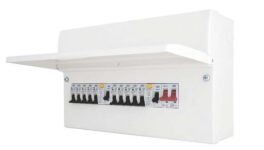 British General Fortress 16-Module 10-Way Populated High Integrity Dual RCD Consumer Unit
