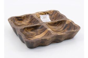 Brown Acacia Wood Dip Tray 4x20cm