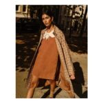 Brown Cord Austin Pinafore Mini Dress