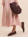 Brown Raffia Ballet Flat Shoes, sizes 36 – 41