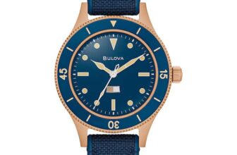 Bulova MIL-SHIPS 150th Anniversary Mens Blue Hybrid Strap Watch