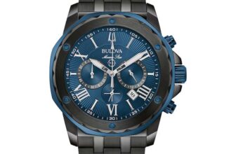Bulova Marine Star Mens Black IP Stainless Steel Watch